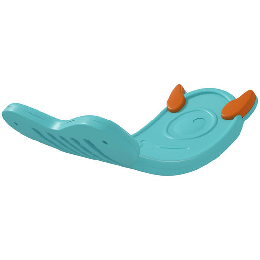 24.4" Kids Balance Board, Wobble Board Toddler Curved Rocker, Preschool Balance & Sensory Play Toy, Ages 3-6 Light Blue