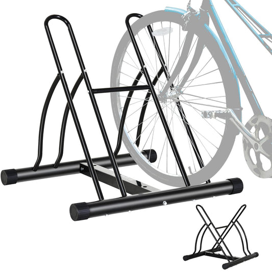 2 Bike Rack Bicycle Floor Stand Bike Parking Garage Parking Organizer Indoor Bike Storage Holder, Indoor and Outdoor Storage