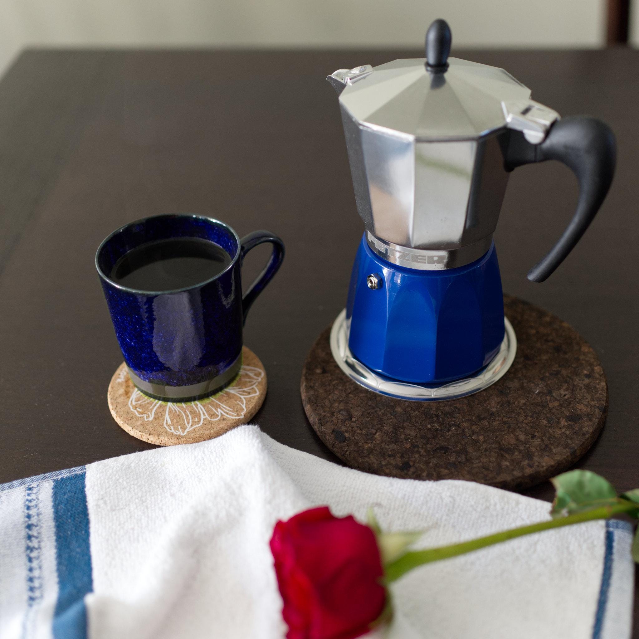 Induction-Ready! Dolce Moka Pots [Steel Boiler]