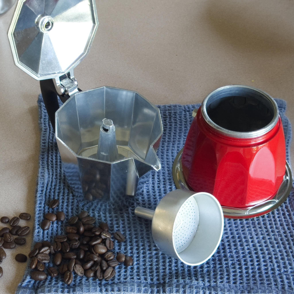 Induction-Ready! Dolce Moka Pots [Steel Boiler]