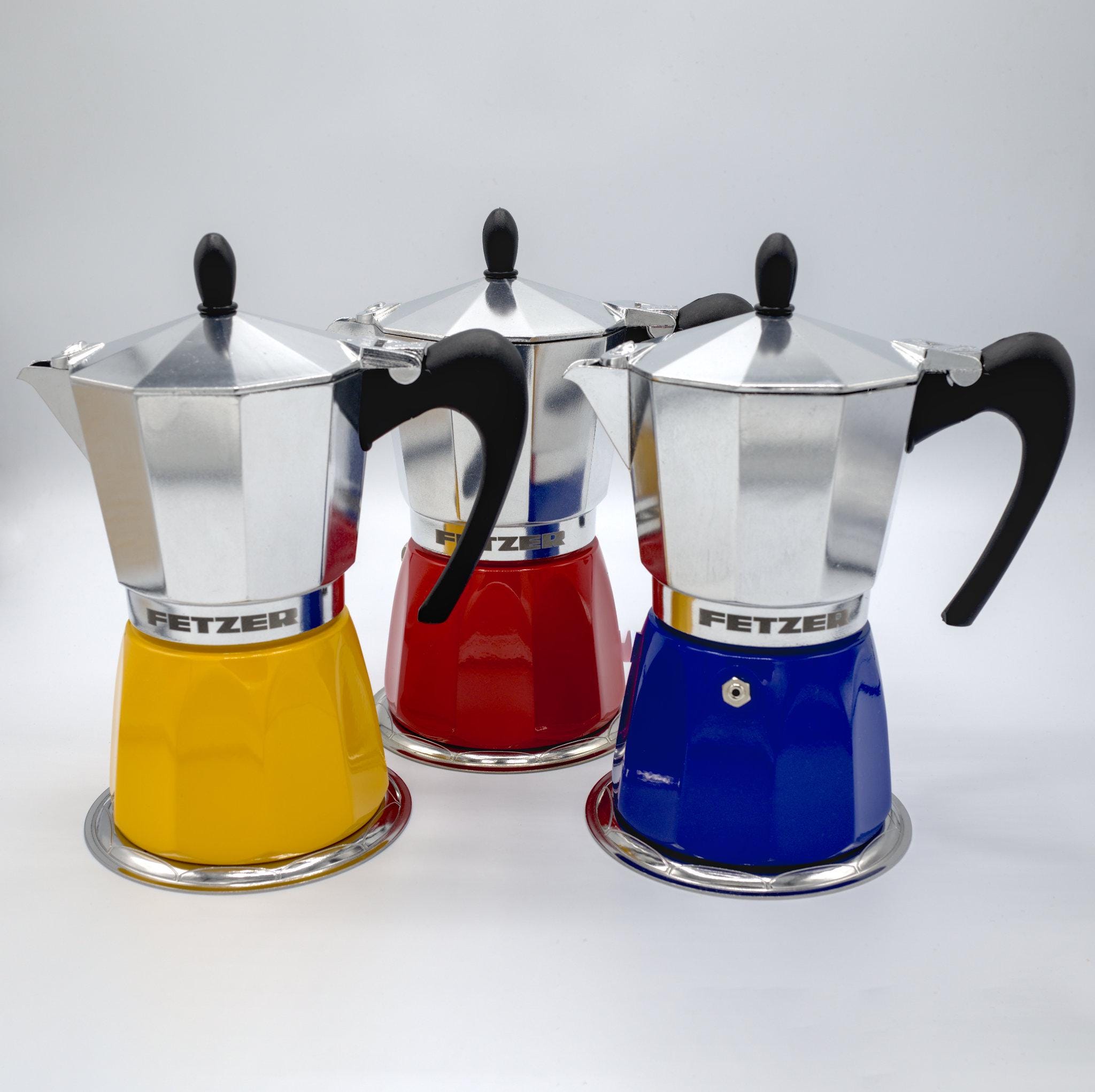 Induction-Ready! Dolce Moka Pots [Steel Boiler]