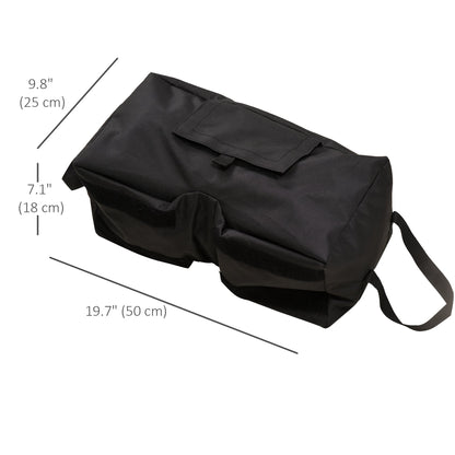 2pc Umbrella Base, Weight Bag, Garden Parasol Weight Base, Filled Sand Fits Most Umbrella w/ Scoop Up 55lbs, Black