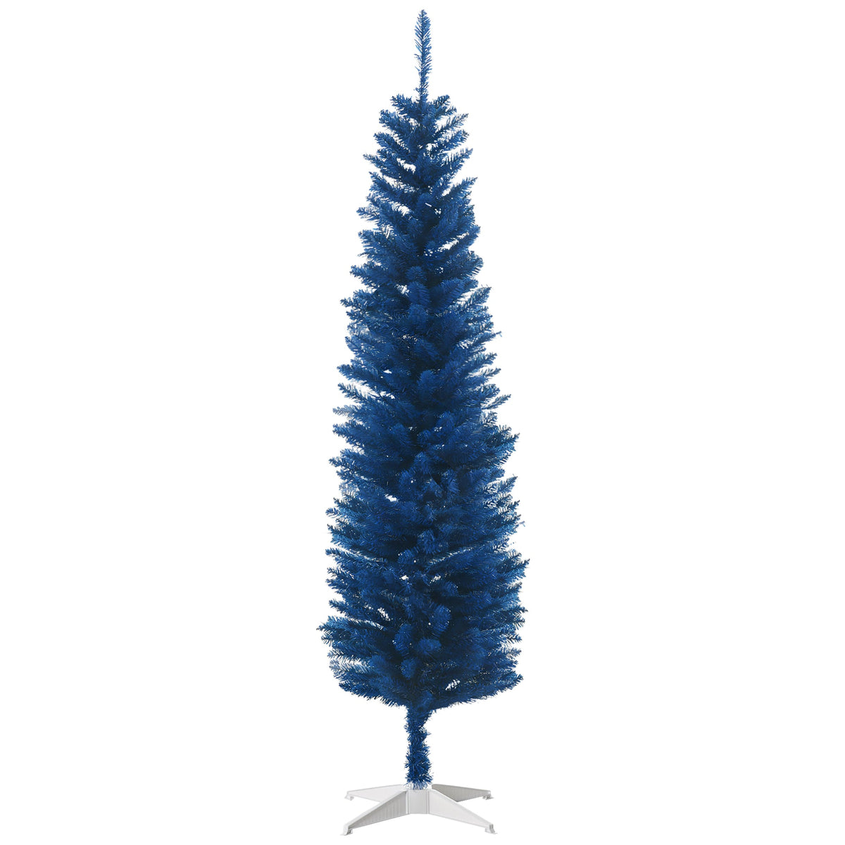 5ft Pencil Christmas Trees, Skinny Artificial Christmas Tree for Xmas Holiday Decor, Deep Blue