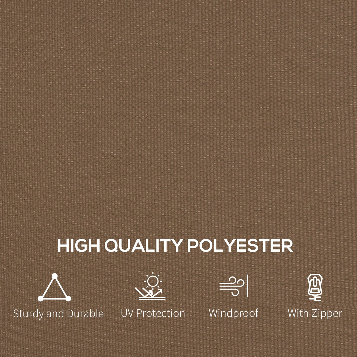 Gazebo Curtains, 10' x 13' Universal Replacement Privacy Curtain, 4-Panels Sidewall with Hooks/C-Rings, Dark Brown