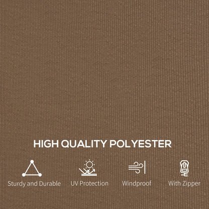 Gazebo Curtains, 10' x 13' Universal Replacement Privacy Curtain, 4-Panels Sidewall with Hooks/C-Rings, Dark Brown