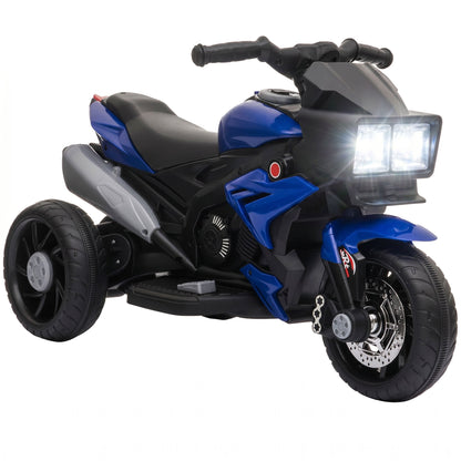 Kids Electric Pedal Motorcycle Ride-On Toy 6V Battery Powered w/ Music Horn Headlights Motorbike for Girls Boy Blue