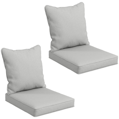 Seat Cushion Back Pillows Replacement Set of 2, Patio Chair Cushions Set for Indoor Outdoor, Blue