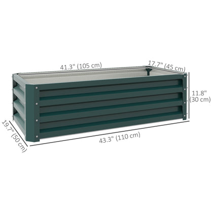 Galvanized Raised Garden Beds, Outdoor Planter Box, Set of 2, for Flowers, Herbs and Vegetables, Black