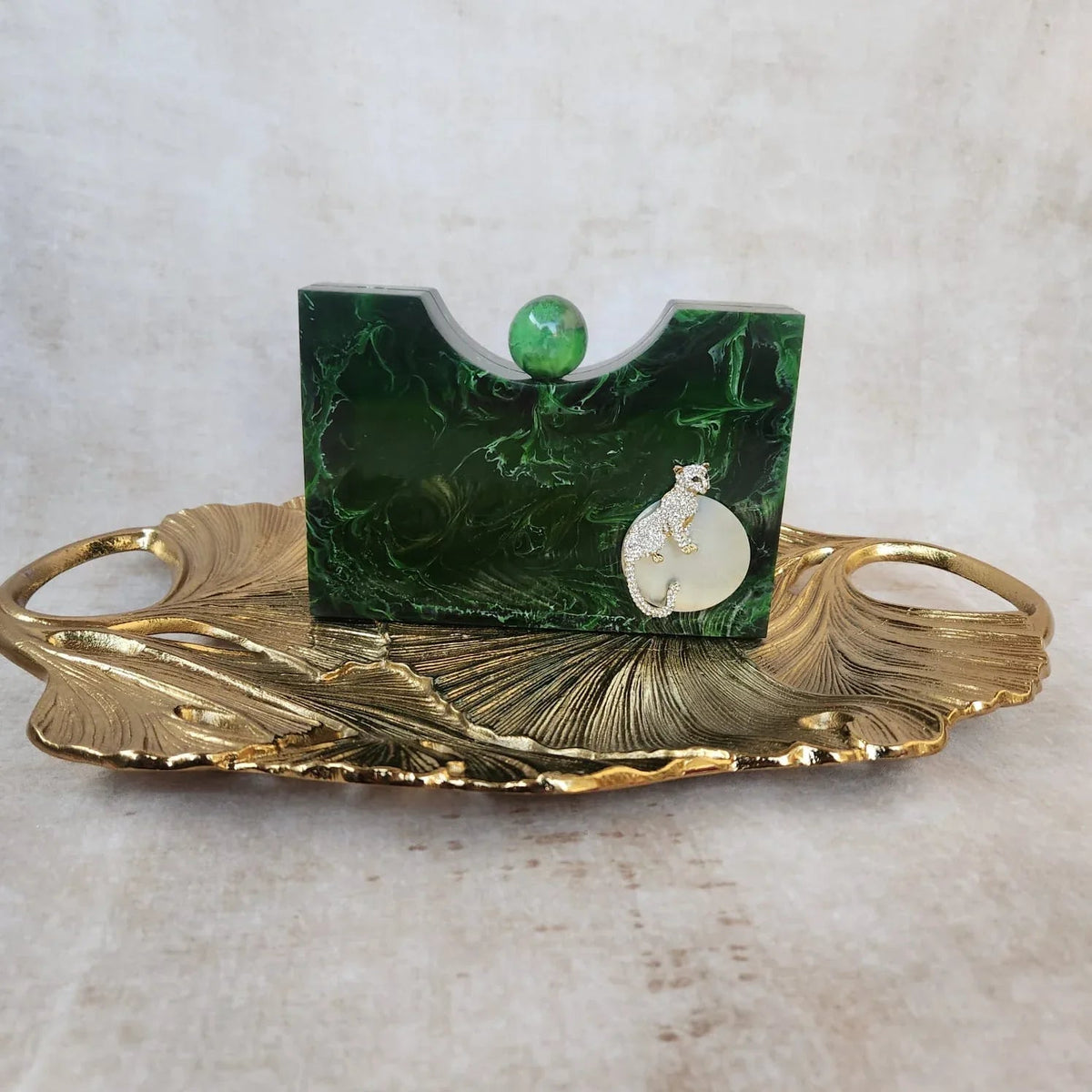 Jade – Sculptural Resin Table Clutch - Products Added