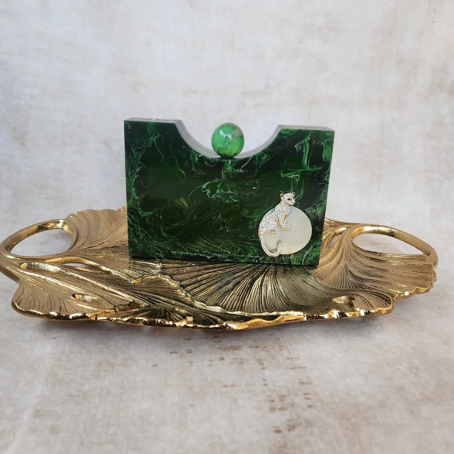 Jade – Sculptural Resin Table Clutch - Products Added