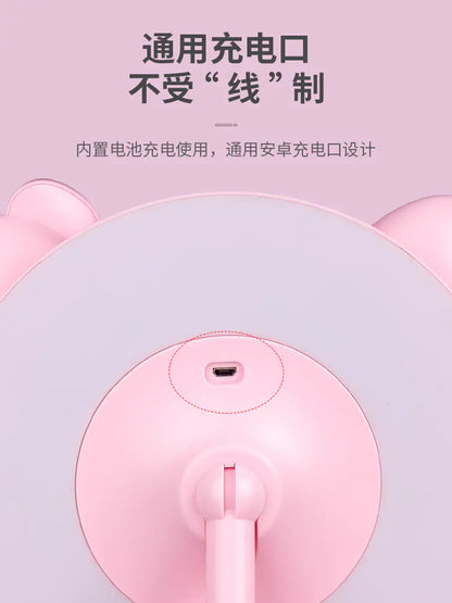 LED Makeup Mirror Desk Lamp - Cute Cartoon Design
