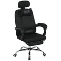 Brady Ergonomic Executive High Back Office Chair with Footrest and Lumbar Support-Black