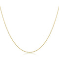 Authentic Gold Color 925 Sterling Silver Basic Cable Chain Necklace - Sca016