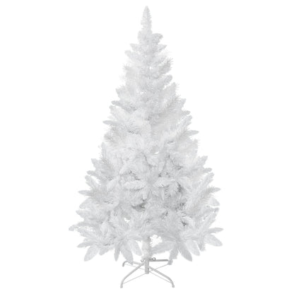 4ft Artificial Christmas Tree with Pine Realistic Branches, Auto Open, for Indoor Decoration, White
