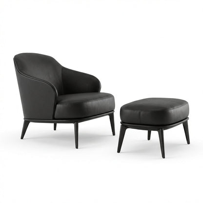 Kensington Leather Lounge Chair and Ottoman