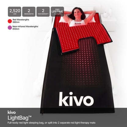 Kivo LightBag™ - Red Light Sleeping Bag + 2 Mat System