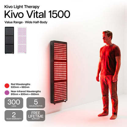 Kivo Vital 1500: Medium Wide Body Red Light Therapy Panel