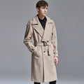 knee Herringbone Coat For Mens - Royal Eagles Promise of Peace