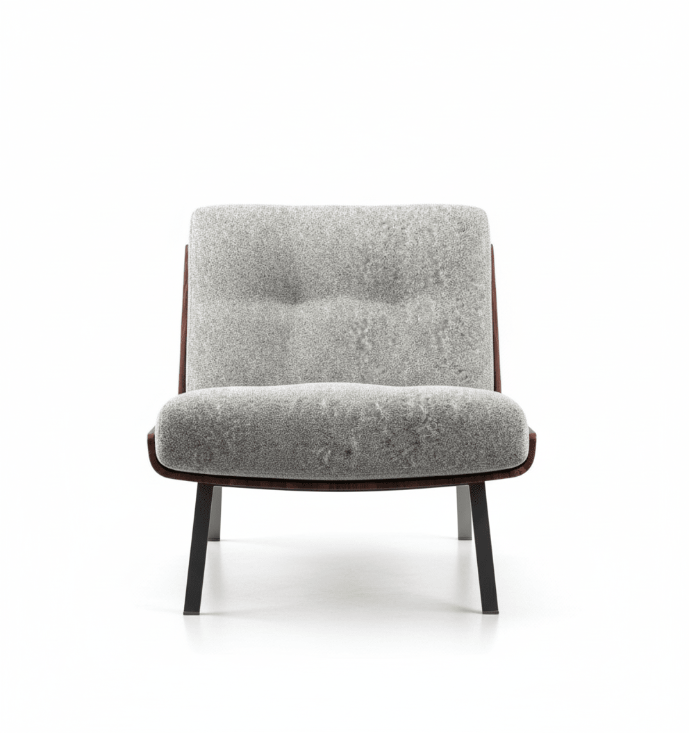 Kyler Mid-Century Modern Slipper Chair