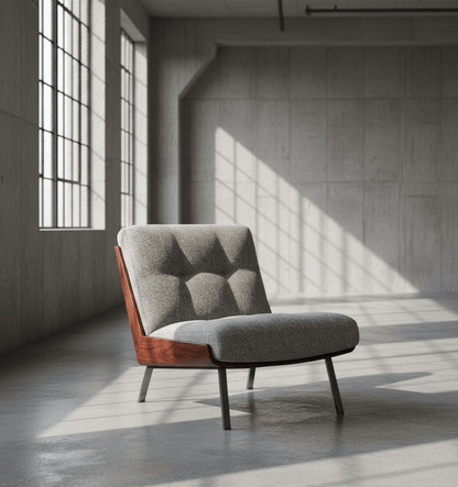 Kyler Mid-Century Modern Slipper Chair