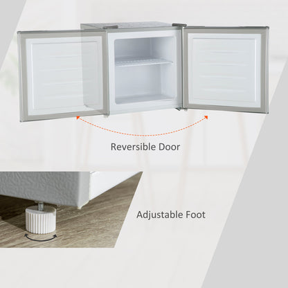 1.1 Cu. Ft. Mini Freezer, Compact Upright Freezer with Reversible Door, Removable Shelf, Adjustable Temperature, Black