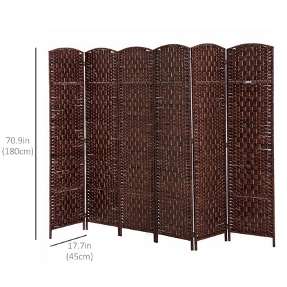 6ft Folding Room Divider, 3 Panel Wall Partition with Wooden Frame for Bedroom, Home Office, Natural
