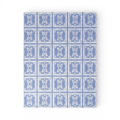 Lemon Tree Stone Washed Cotton Reversible Throw Blanket - Blue