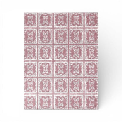 Lemon Tree Stone Washed Cotton Reversible Throw Blanket - Red