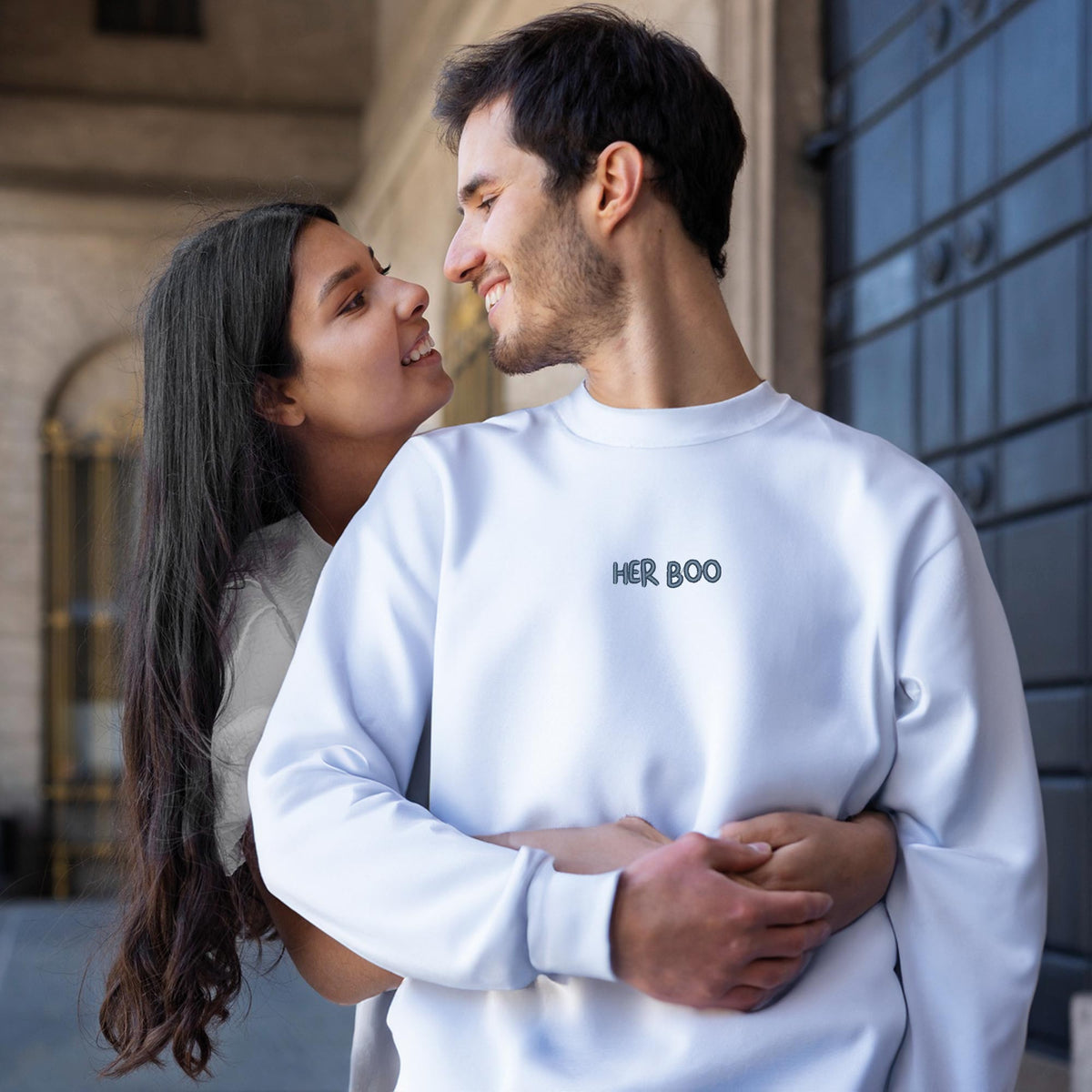 Crewneck "Her Boo" brodé