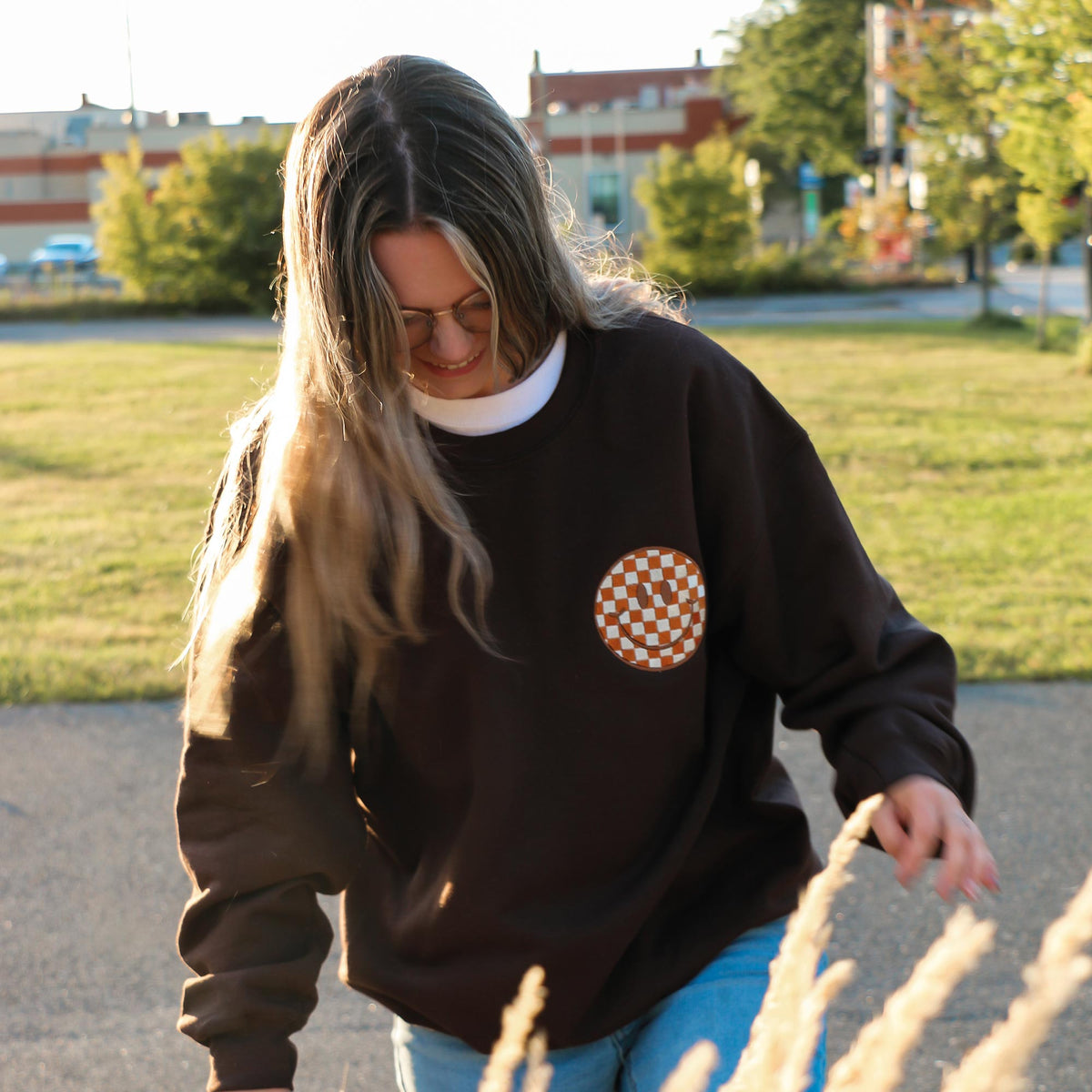 Crewneck Smiley brodé