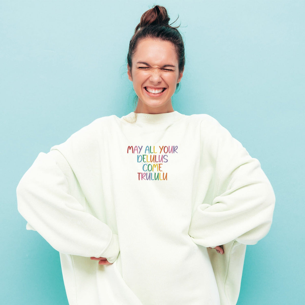 Crewneck Delulus brodé