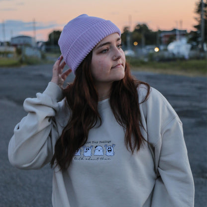 Crewneck "Don't Ghost Your Feelings" brodé