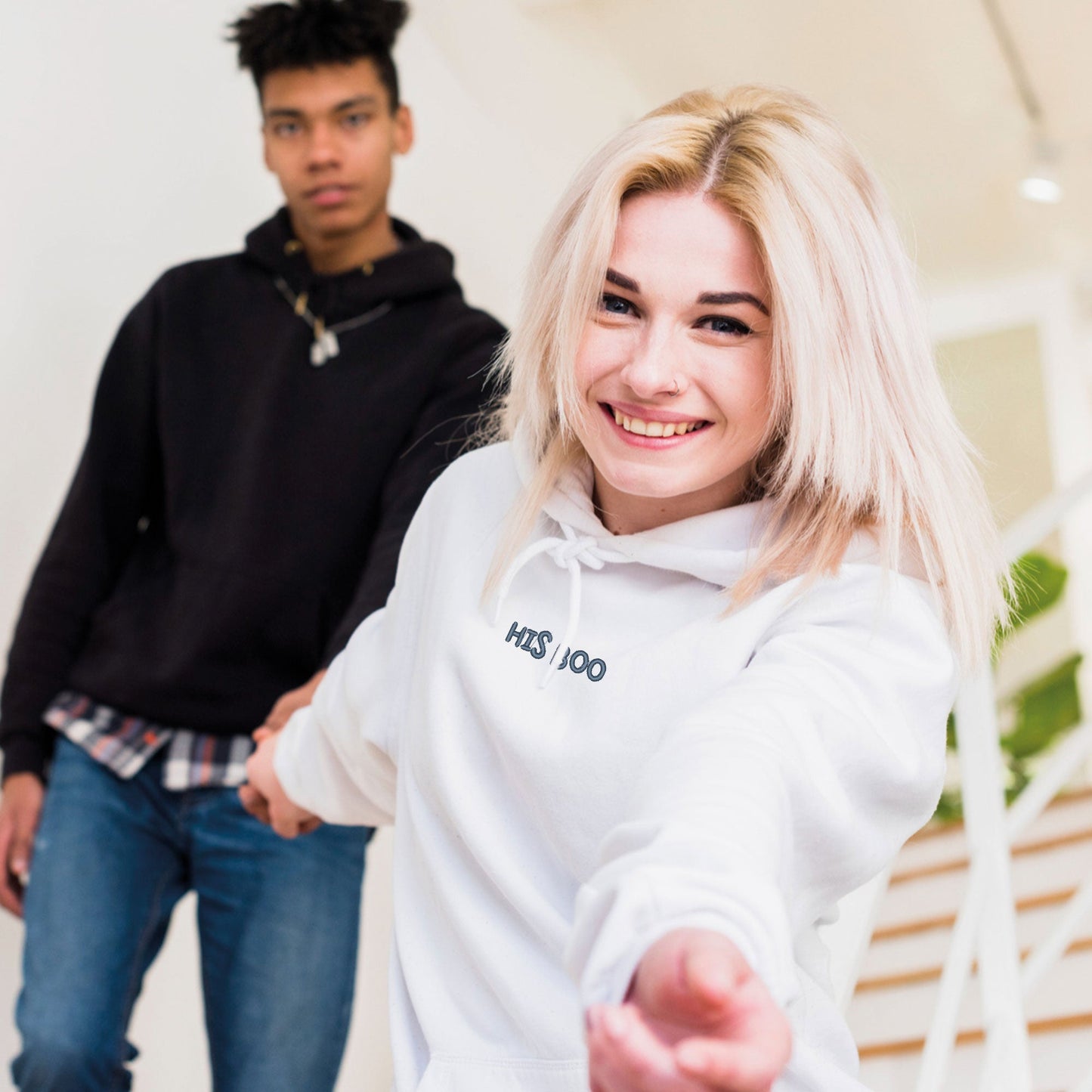 Hoodie "His Boo" brodé