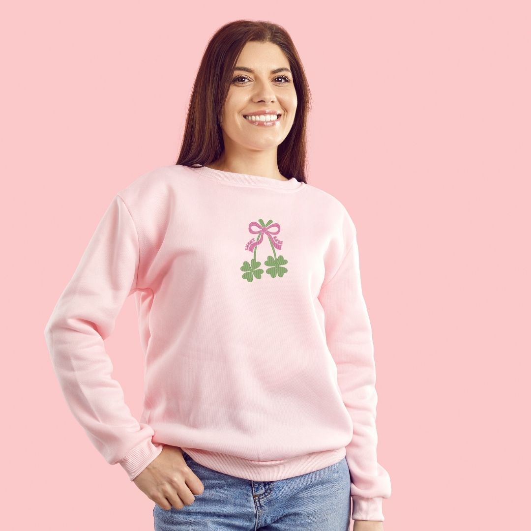 Crewneck "Lucky Babe" brodé