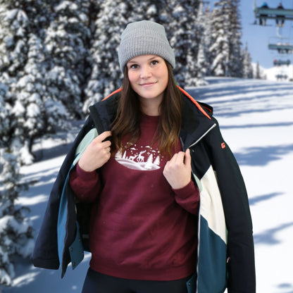 Crewneck Paysage d'hiver brodé