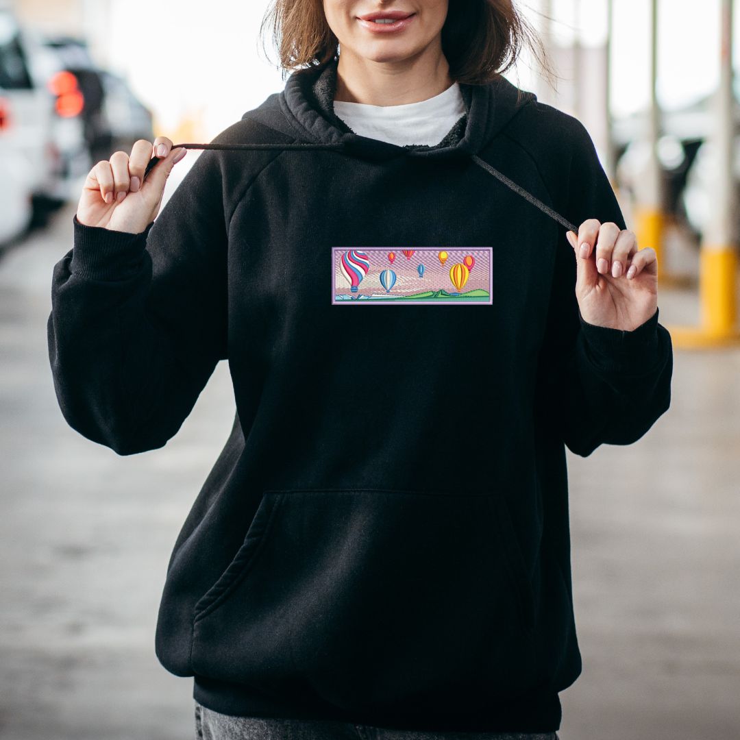 Hoodie Montgolfières brodé