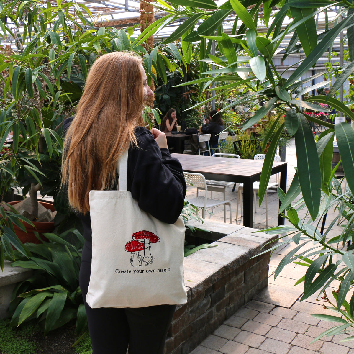 Tote bag Mushrooms brodé