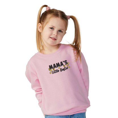 Crewneck "Mama's Little Bestie" brodé pour tout petits