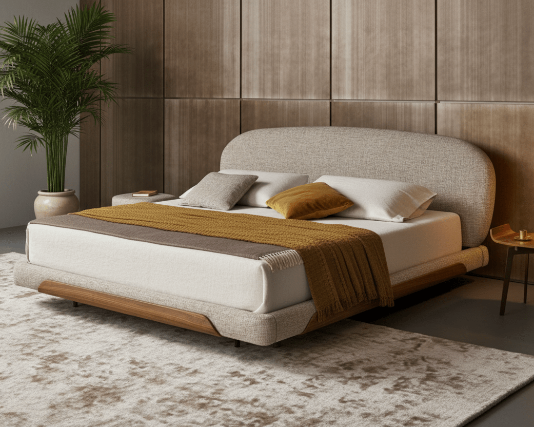 Linden Modern Upholstered King Bed