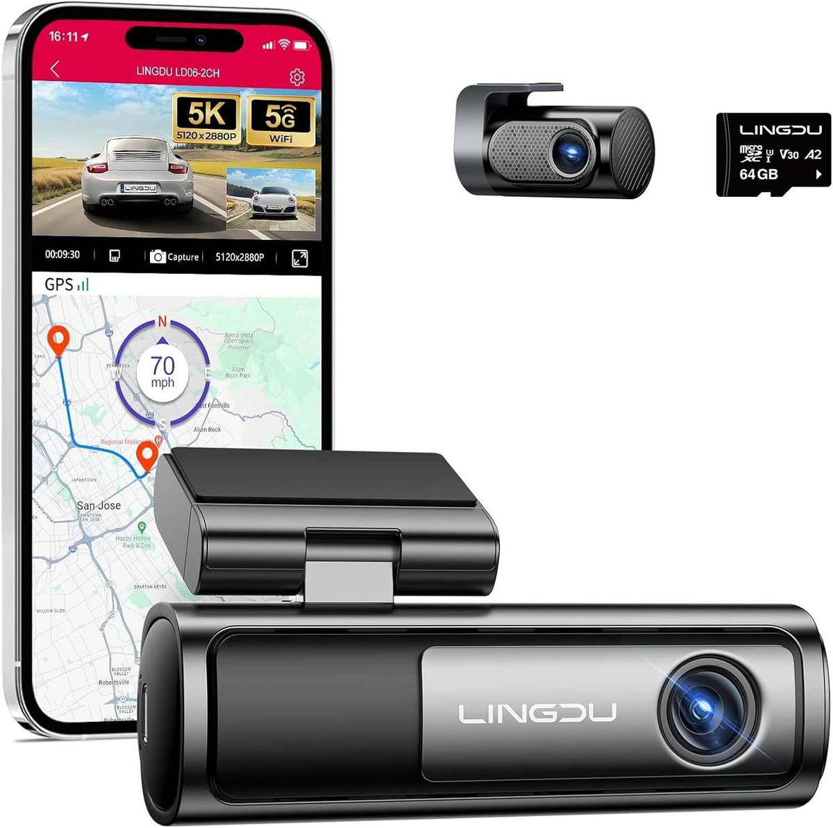 lingdu-ld06-5k-dash-cam-front-and-rear - Royal Eagles Promise of Peace