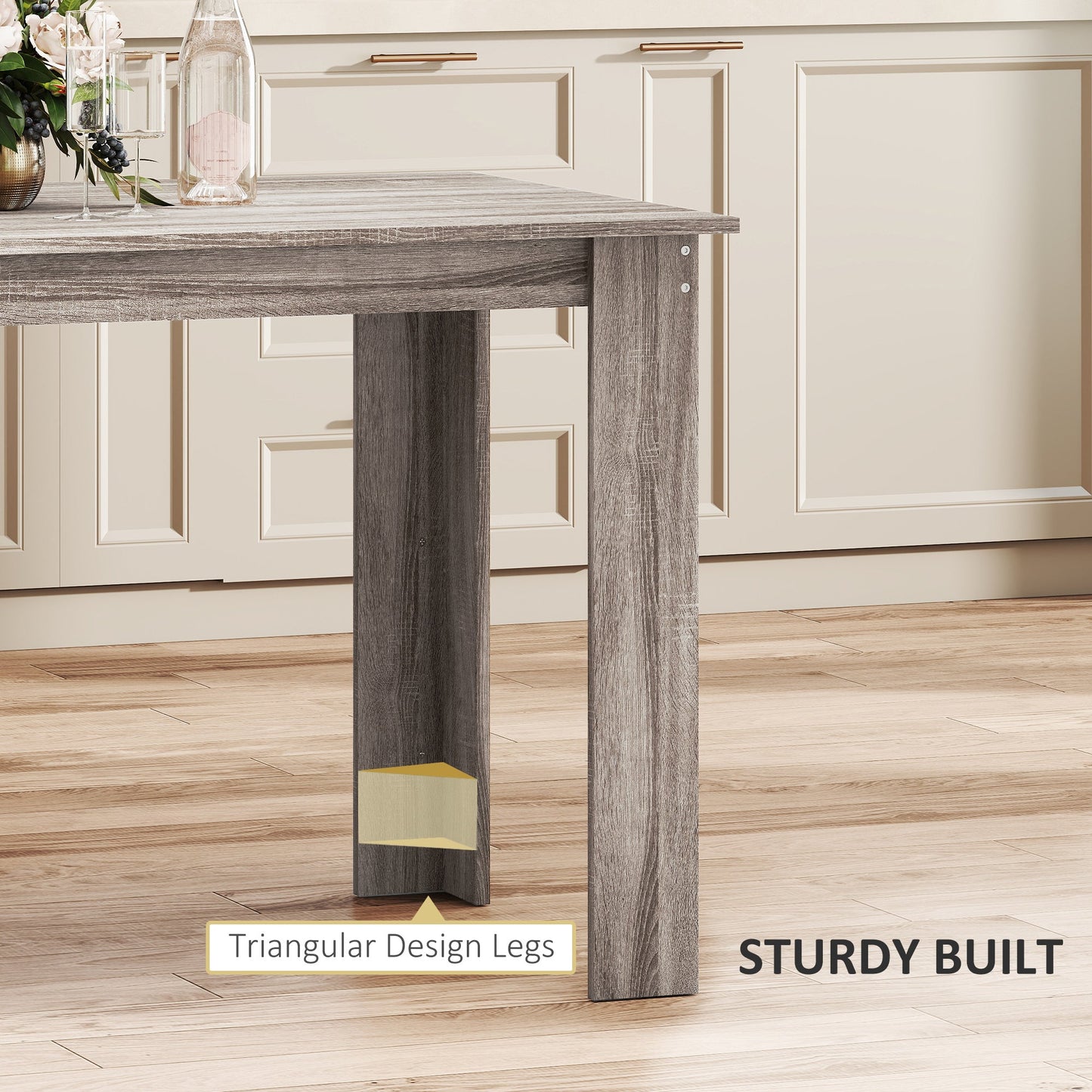 Spencer 47" Dining Table for 4-6 People-Light Grey
