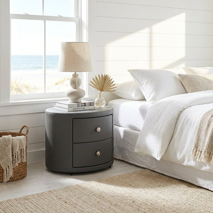 Luna Round Drum Nightstand
