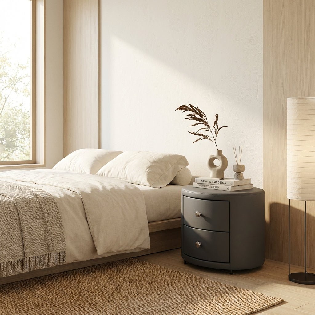 Luna Round Drum Nightstand