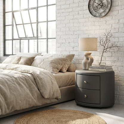 Luna Round Drum Nightstand