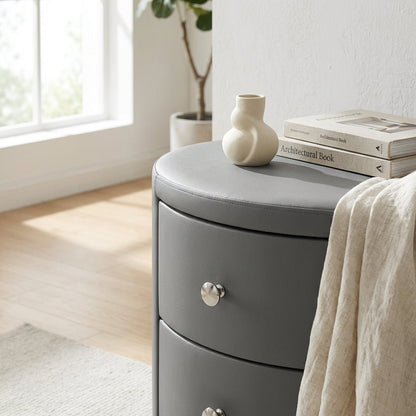 Luna Round Drum Nightstand