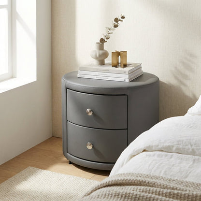 Luna Round Drum Nightstand