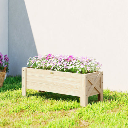 3.3 x 1.2 x 1.2 ft Garden Raised Bed Planter Grow Containers for Outdoor Patio Plant Flower Vegetable Pot, Carbonized