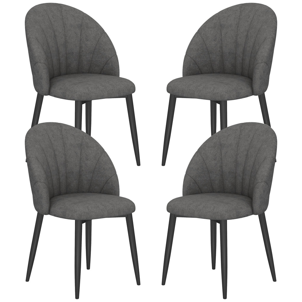 Skylar Modern Dining Chairs Set of 4-Dark Grey
