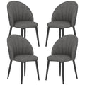 Skylar Modern Dining Chairs Set of 4-Dark Grey