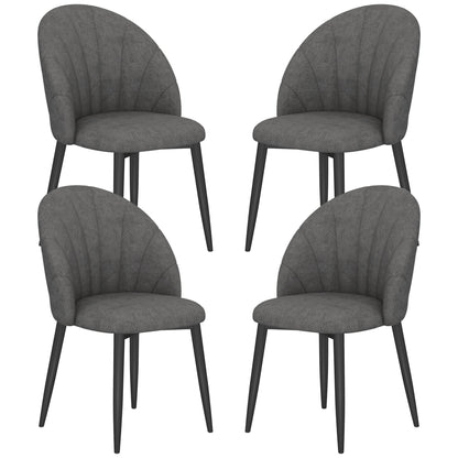 Skylar Modern Dining Chairs Set of 4-Dark Grey